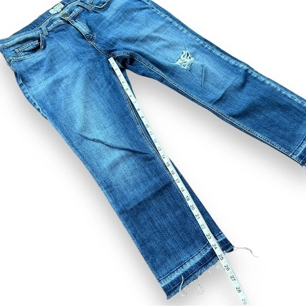 Current Elliot Cropped Straight Jeans With Released Hem in Jodie Destroy | 31